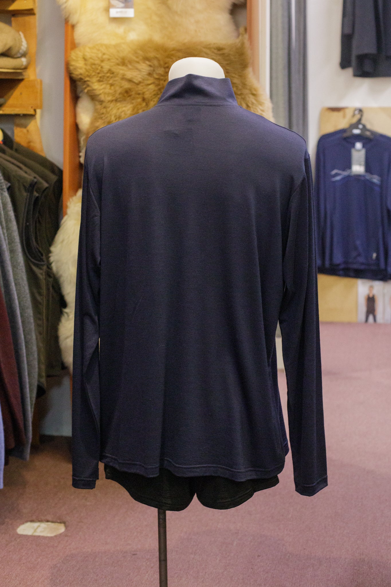 Long Sleeve Zip Neck Shirt