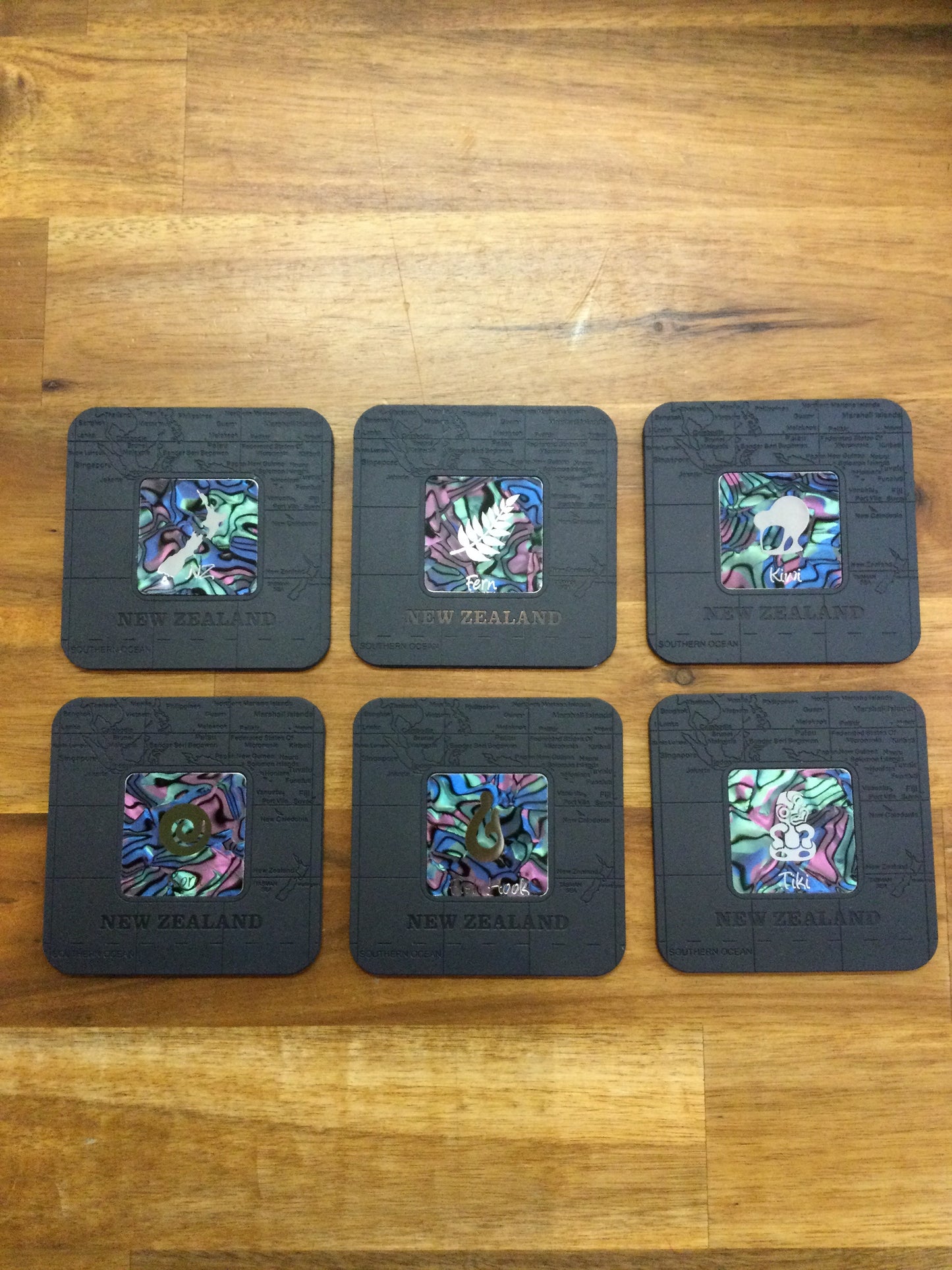 6 Pack Souvenir Coasters Multi
