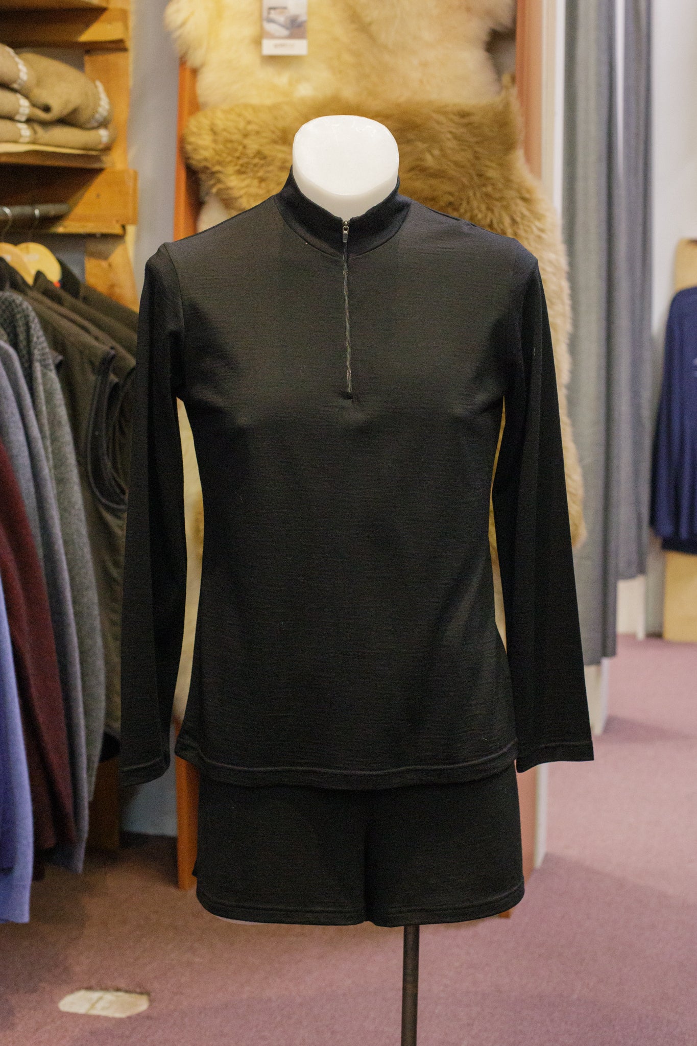 Long Sleeve Zip Neck Shirt
