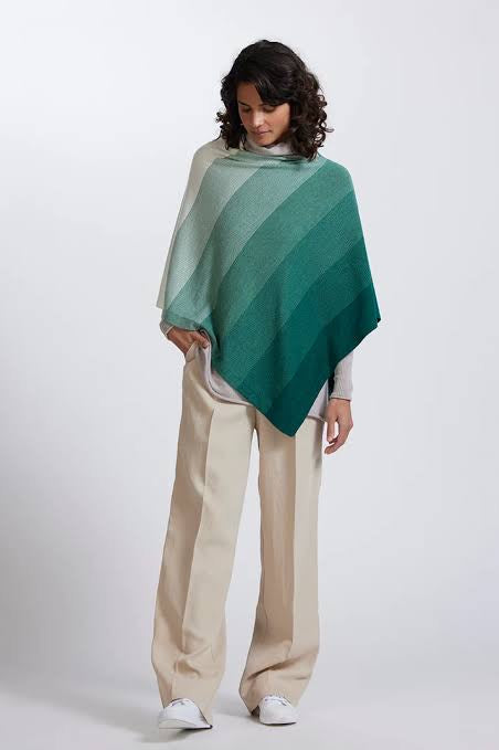 Graduated Stripe Poncho