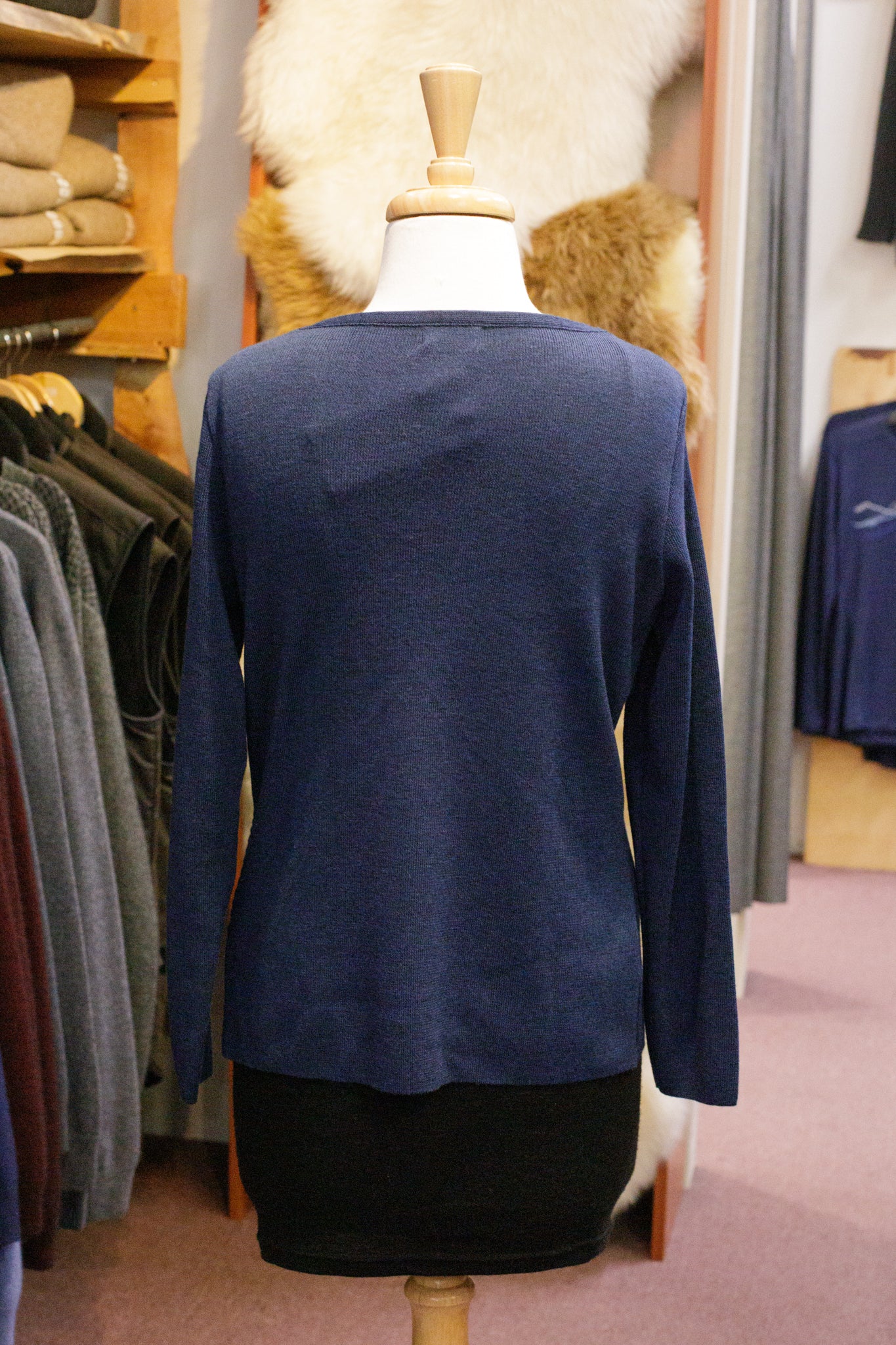 Rib Wrap V Neck Jumper