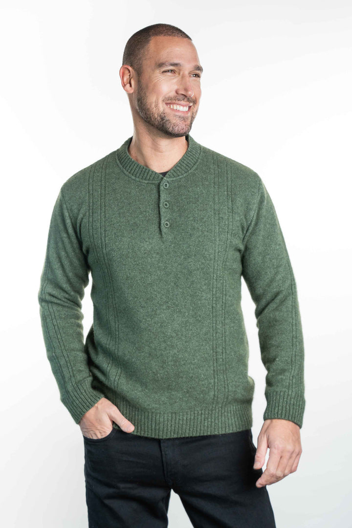 Crew Neck Button Jumper