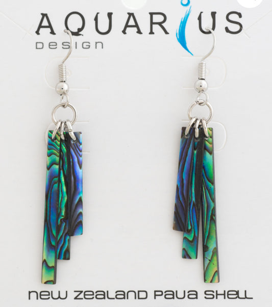 Paua Wind Chime Hook Earrings