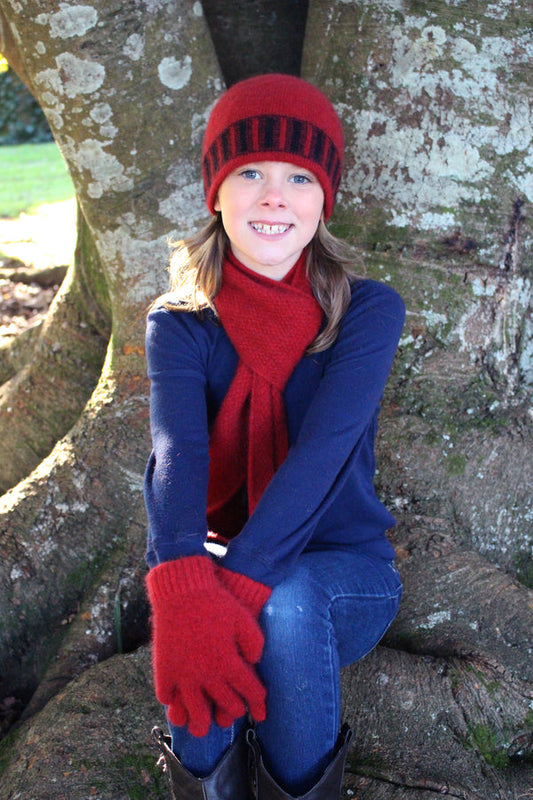 Cosy Kiwi Stripe Trim Beanie