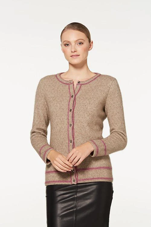 Two Tone Button Cardigan