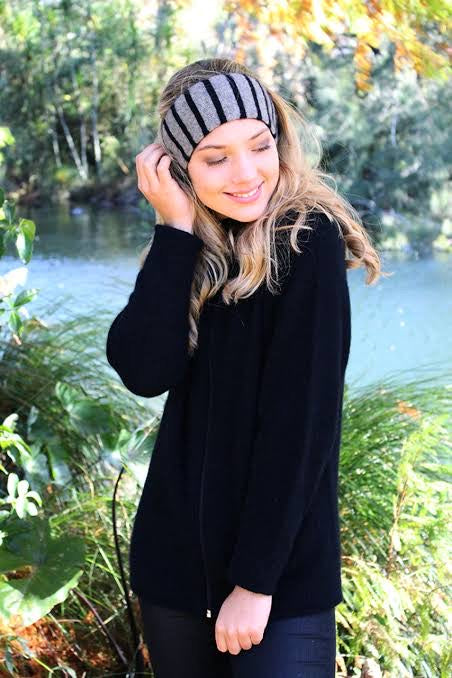 Reversible Plain/Striped Headband