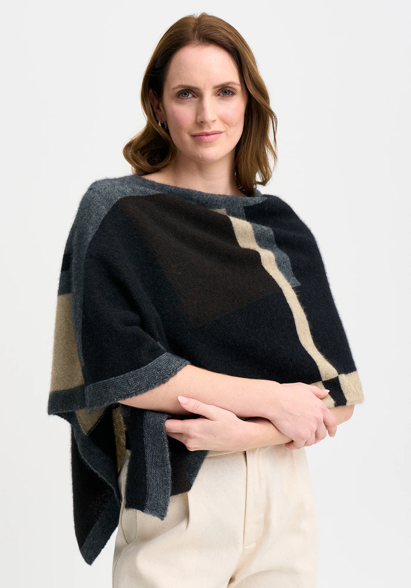 Possum Merino Empress Poncho Merinomink
