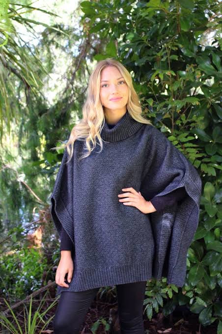 Lush Cowl Neck Poncho