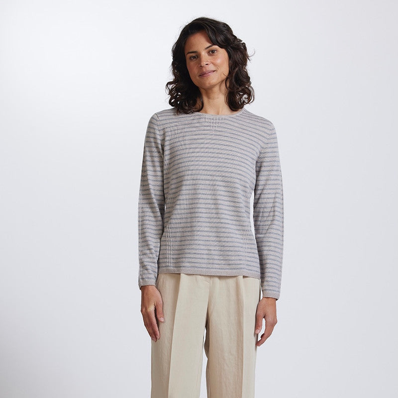 Tuck Stitch Stripe Jumper