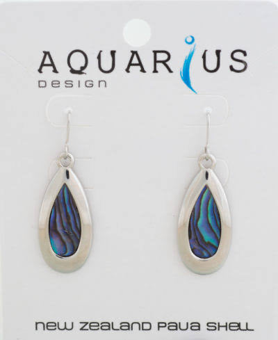 Paua Teardrop Hook Earrings