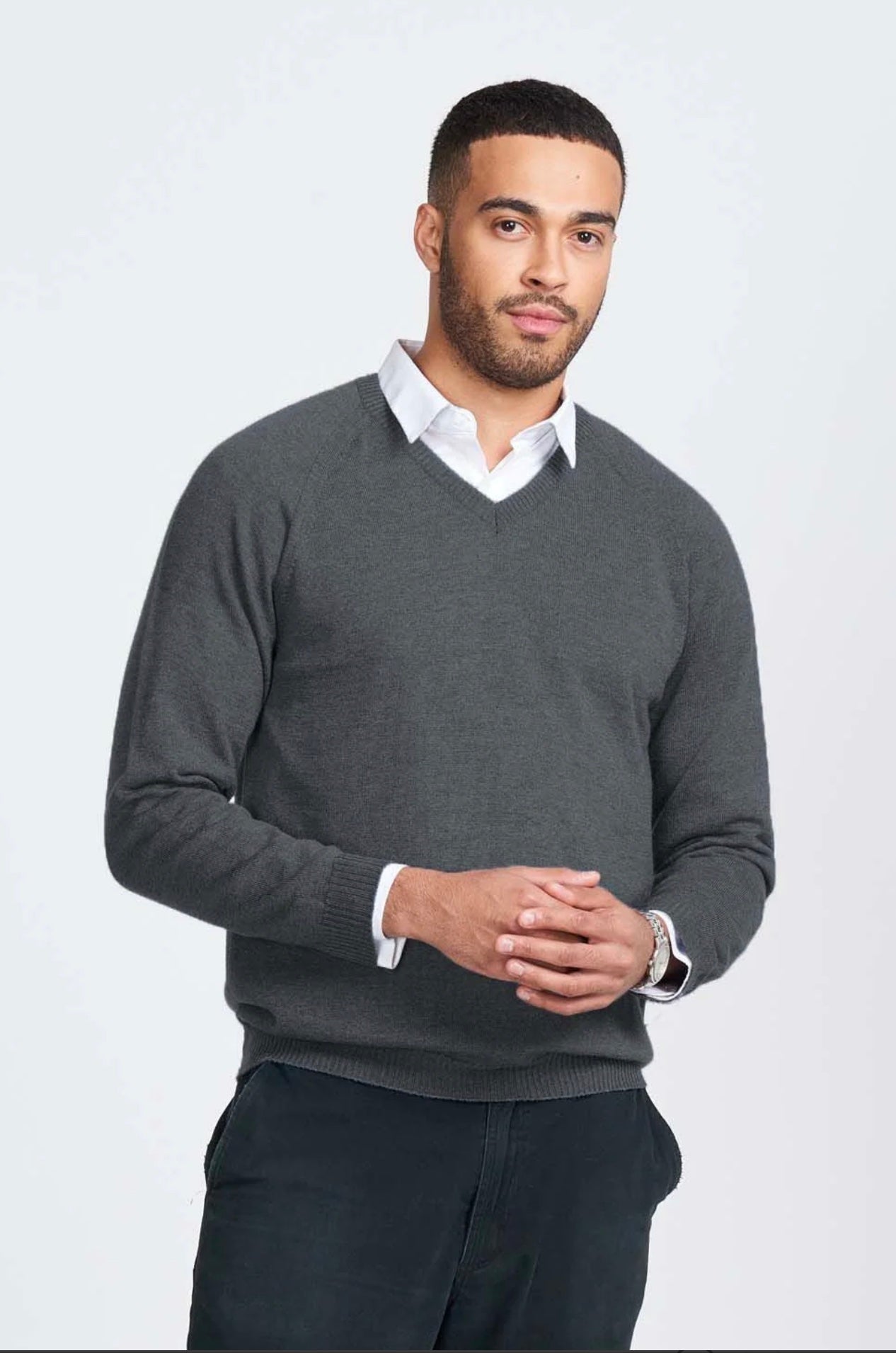 Long Sleeve Raglan V-Neck Sweater