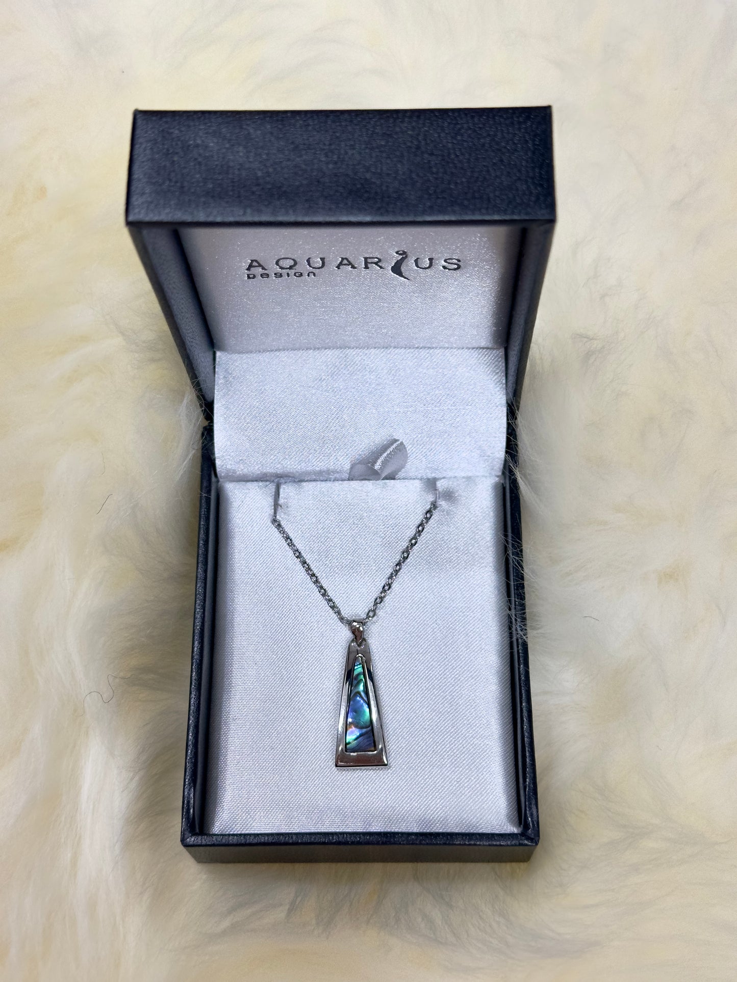 Paua Metal Triangle Pendant