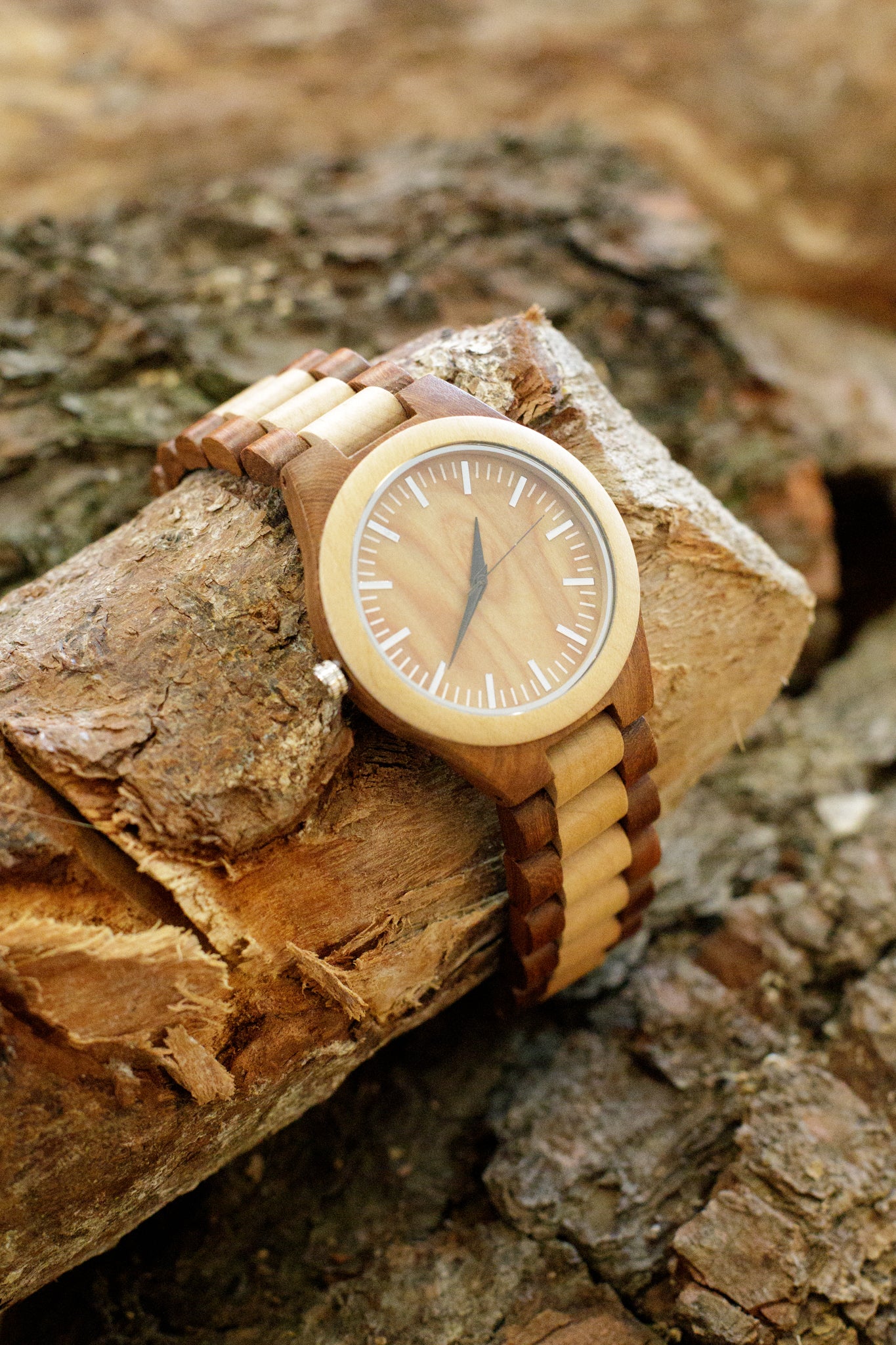 Striped Wooden Watch