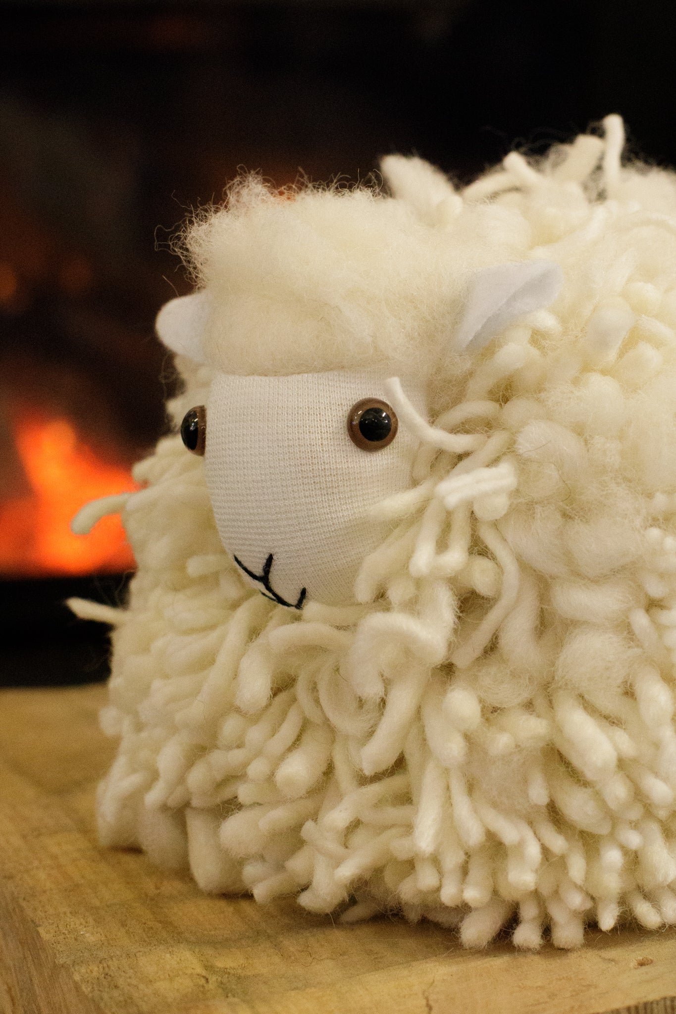 Raggedy White Wool Sheep