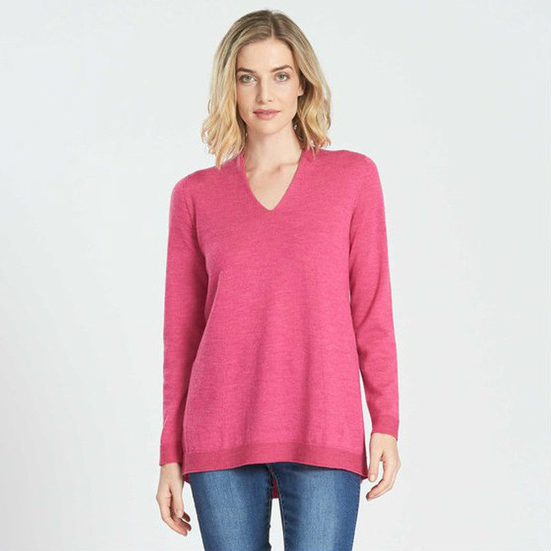 High V Relaxed Fit Sweater