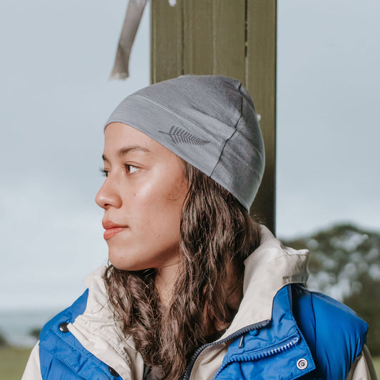 Merino Silver Fern Beanie