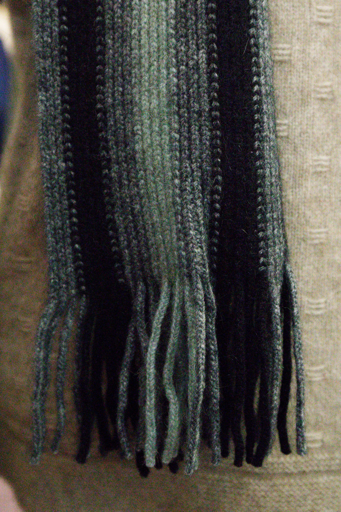 Wide Offset Stripe Scarf