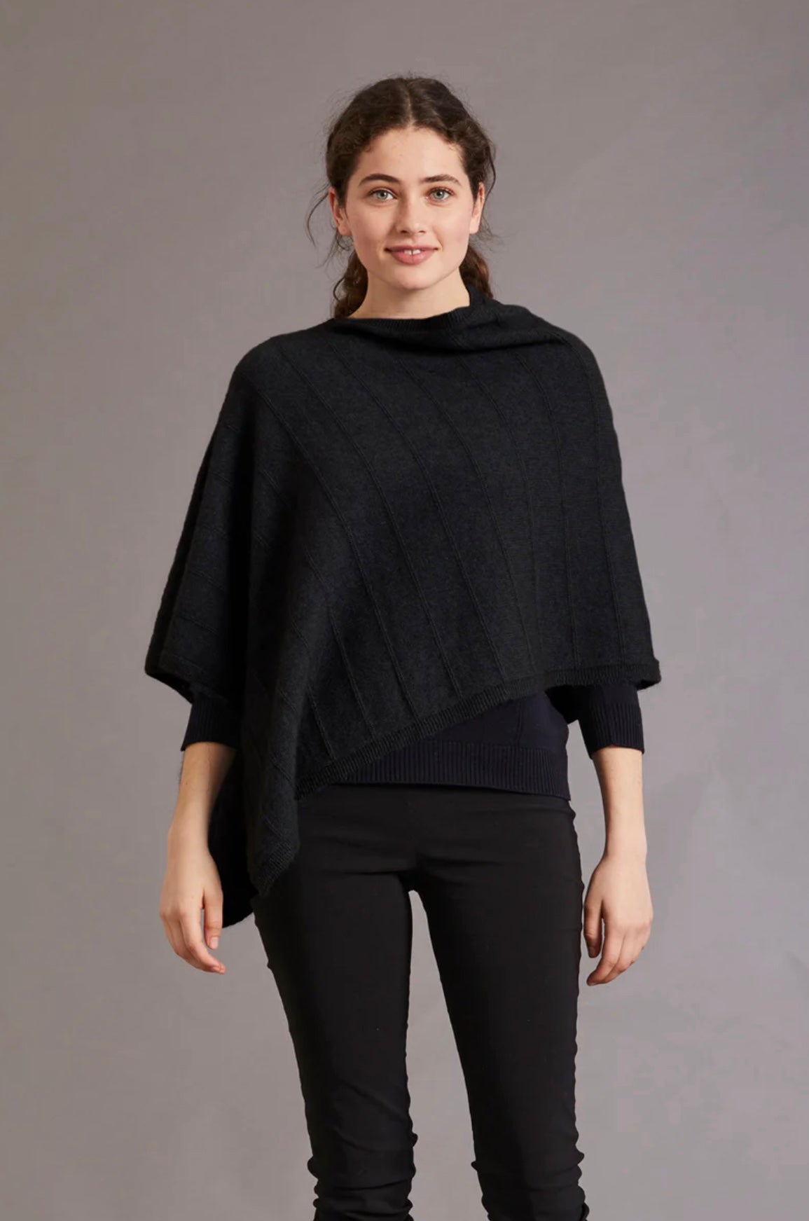 Garter Detail Poncho