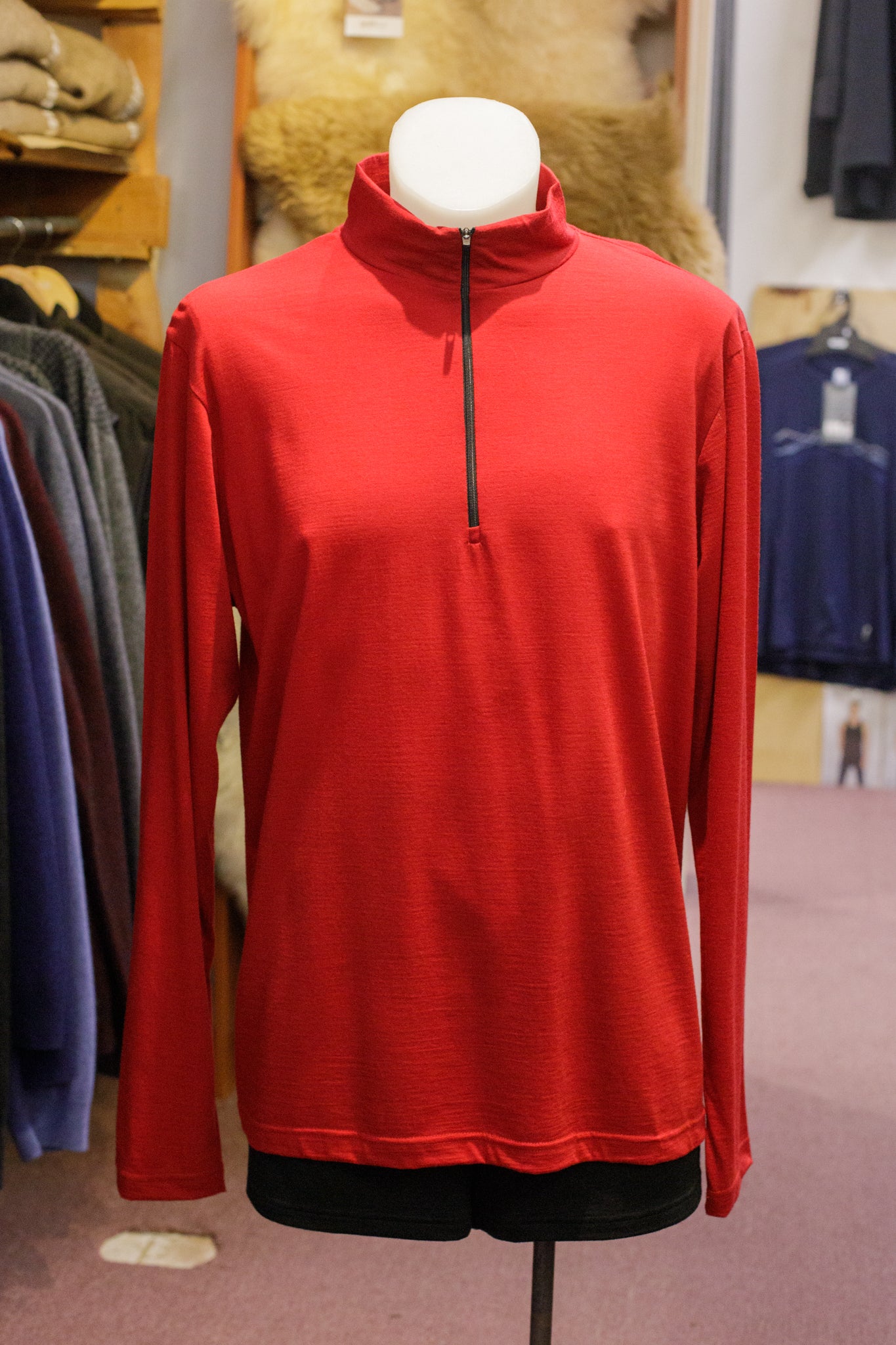 Long Sleeve Zip Neck Shirt