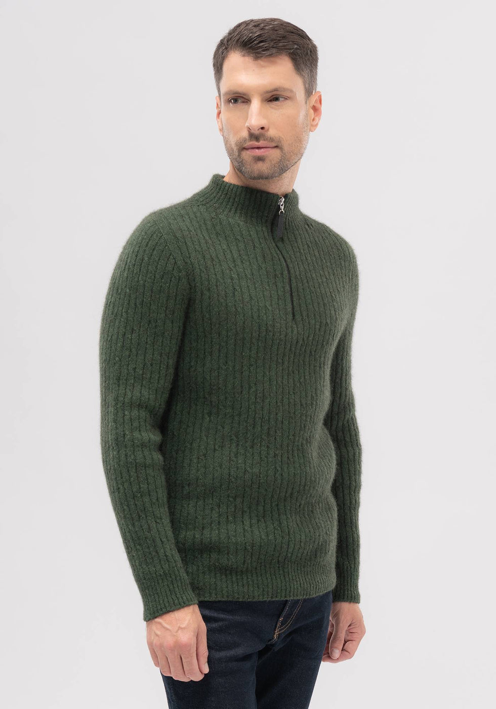 Cable Half Zip Sweater