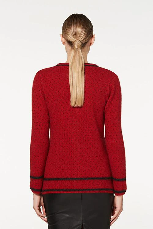 Two Tone Button Cardigan