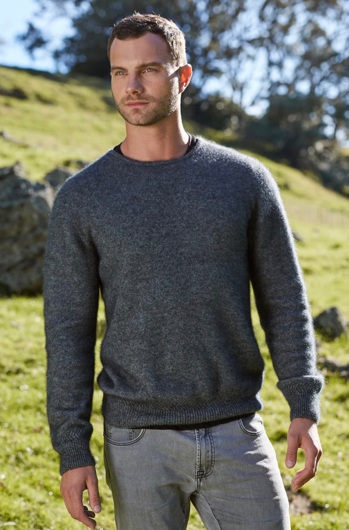 Rack Stitch Crew Neck Jumper