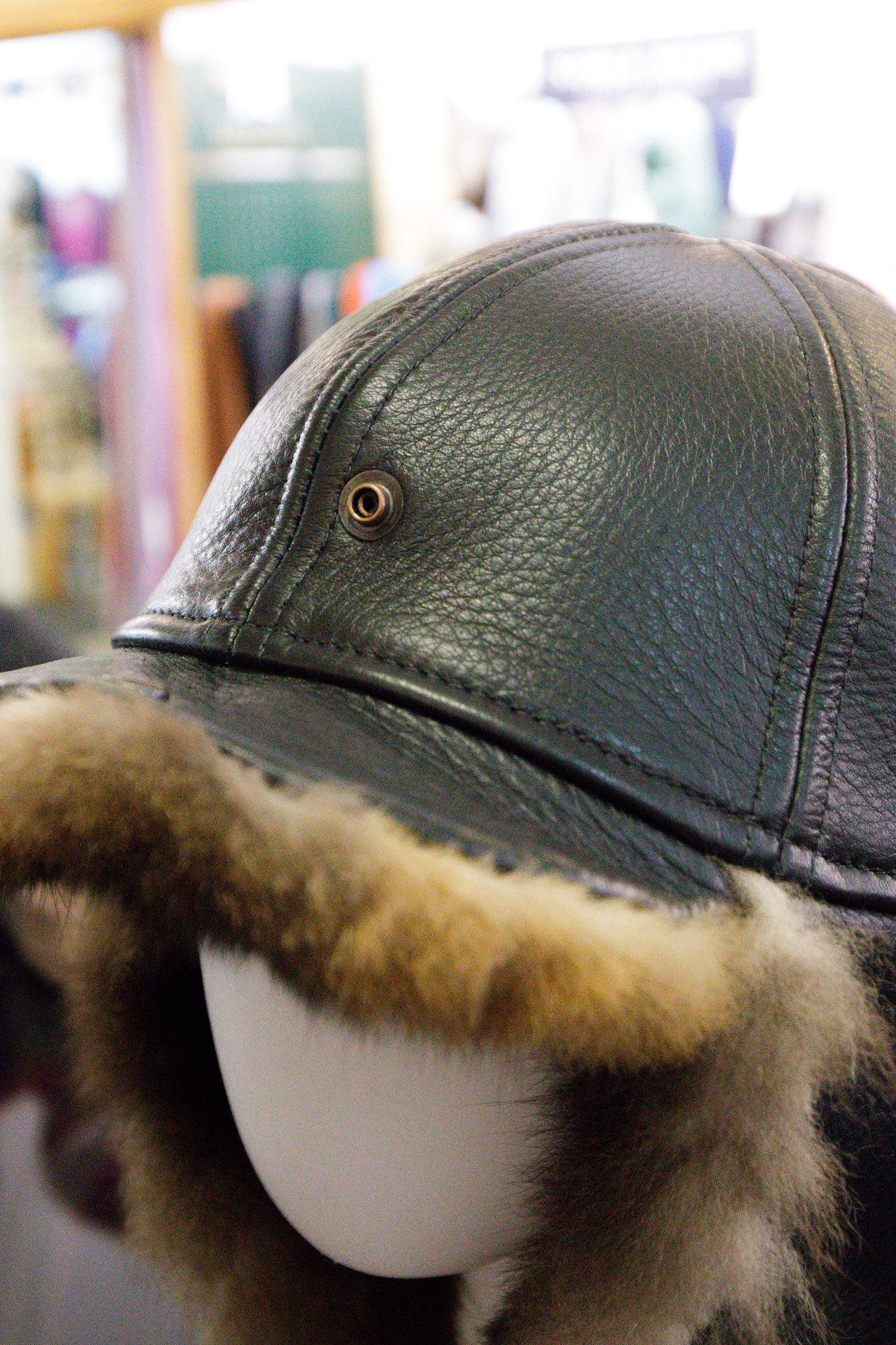 Leather Aviator Hat