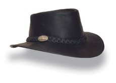 Black Leather Cowboy Hat