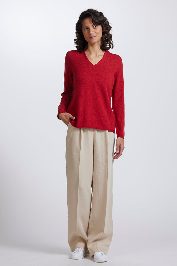 Classic High V Sweater