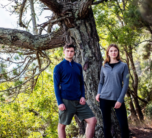 Mid-weight Merino Half Zip Top