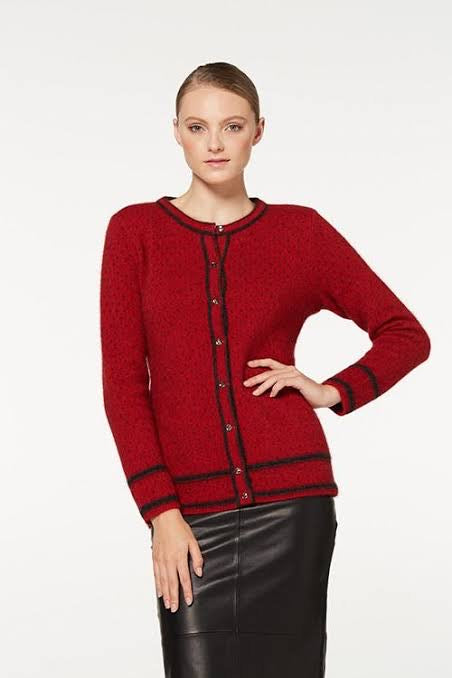 Two Tone Button Cardigan