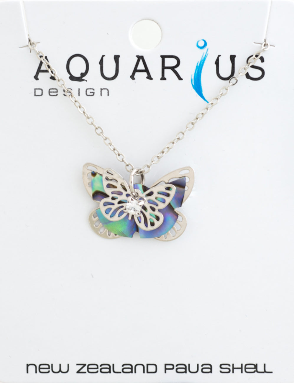 Paua Multi Butterfly Pendant