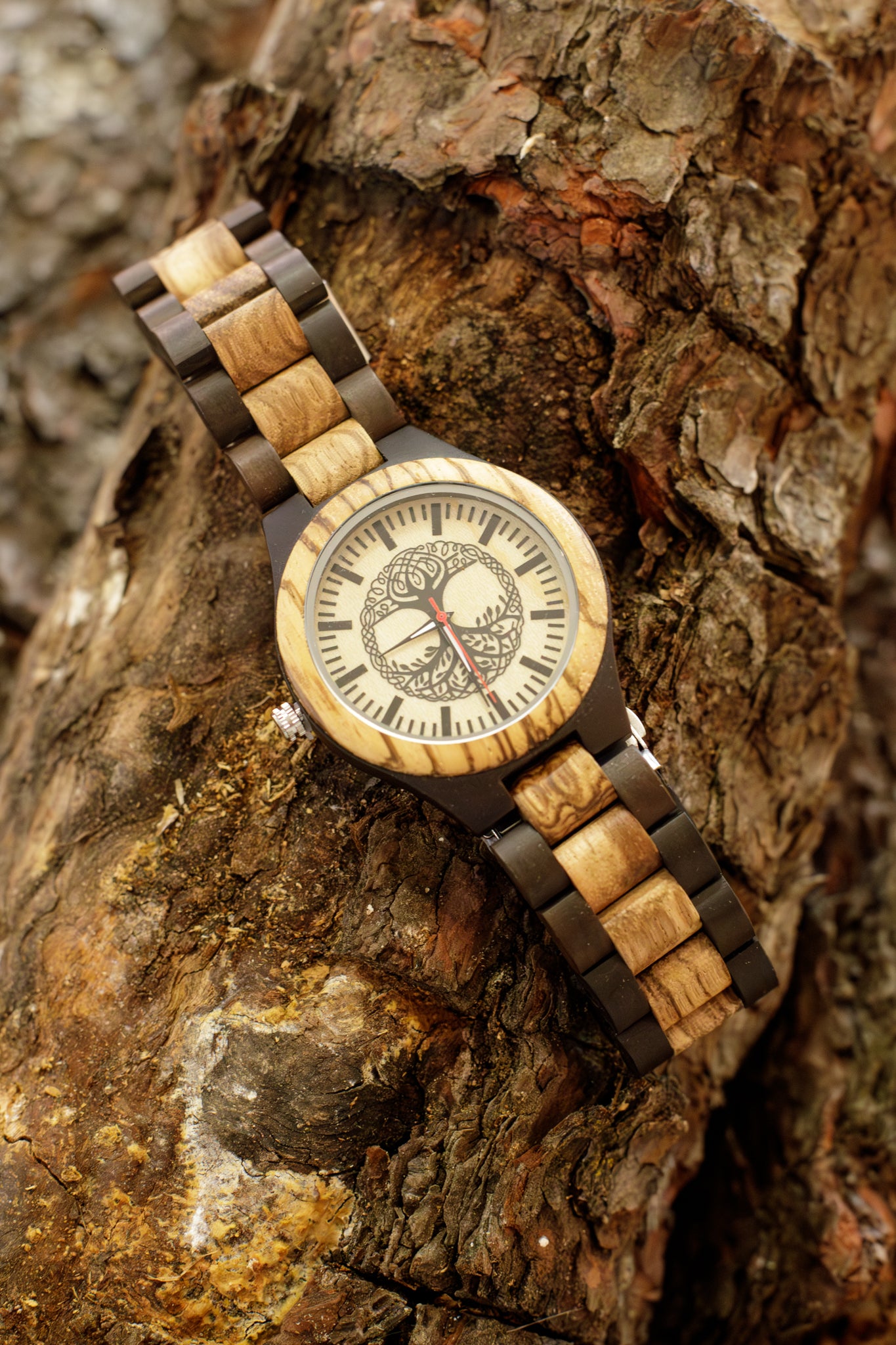 Large Wooden Tree Watch