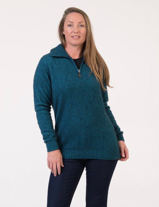 Teak Half Zip Jumper