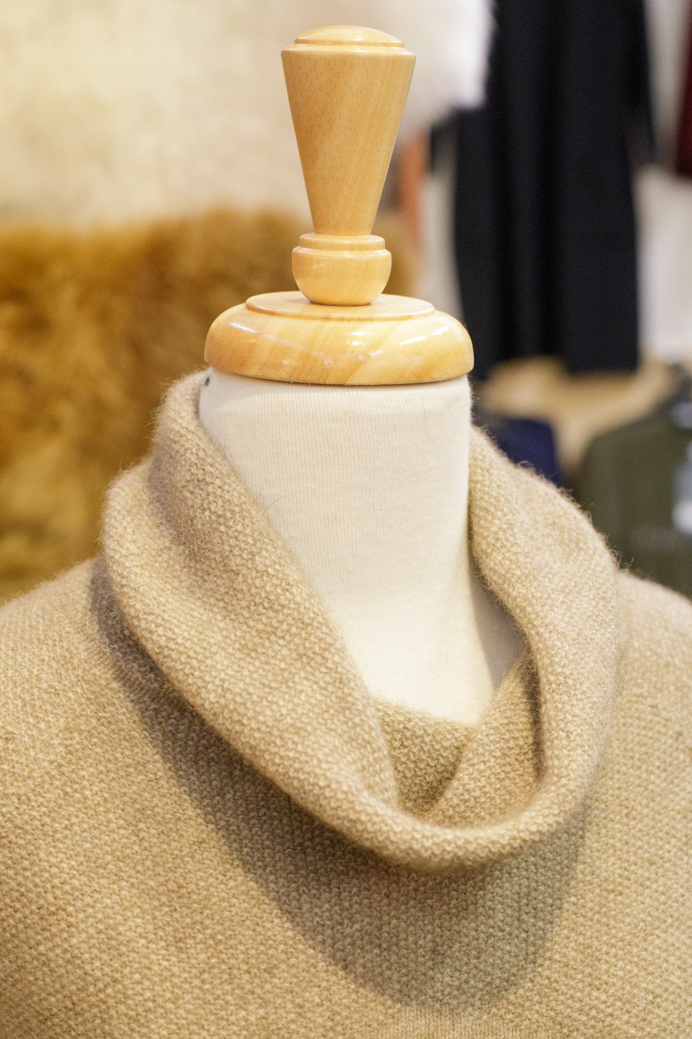 Moss Stitch Cowl Jumper