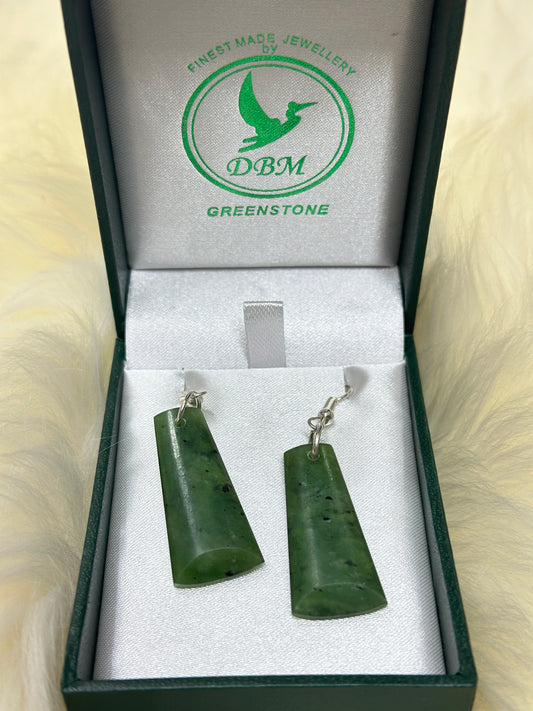 New Zealand Greenstone Earrings (35mm)
