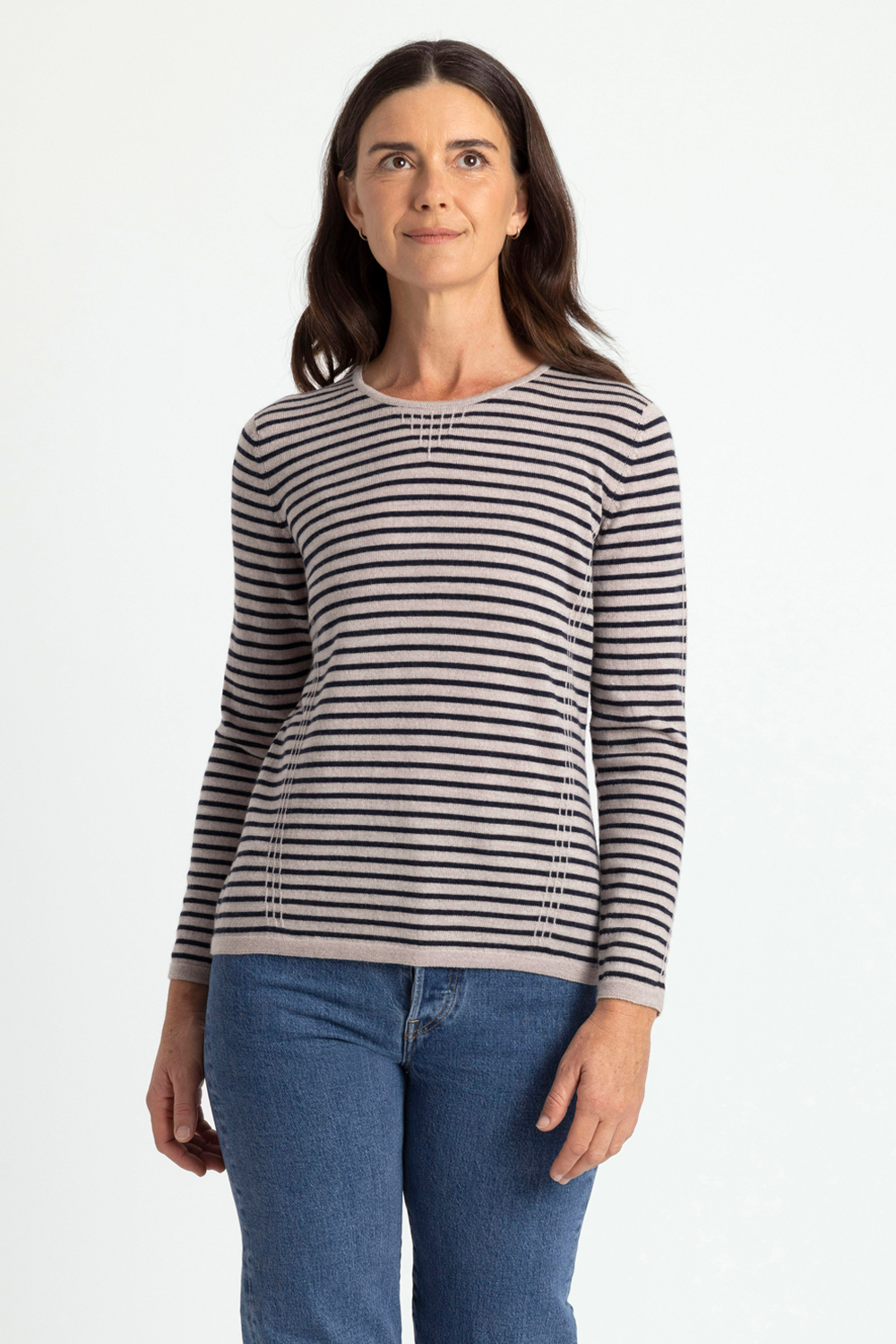 Tuck Stitch Stripe Jumper