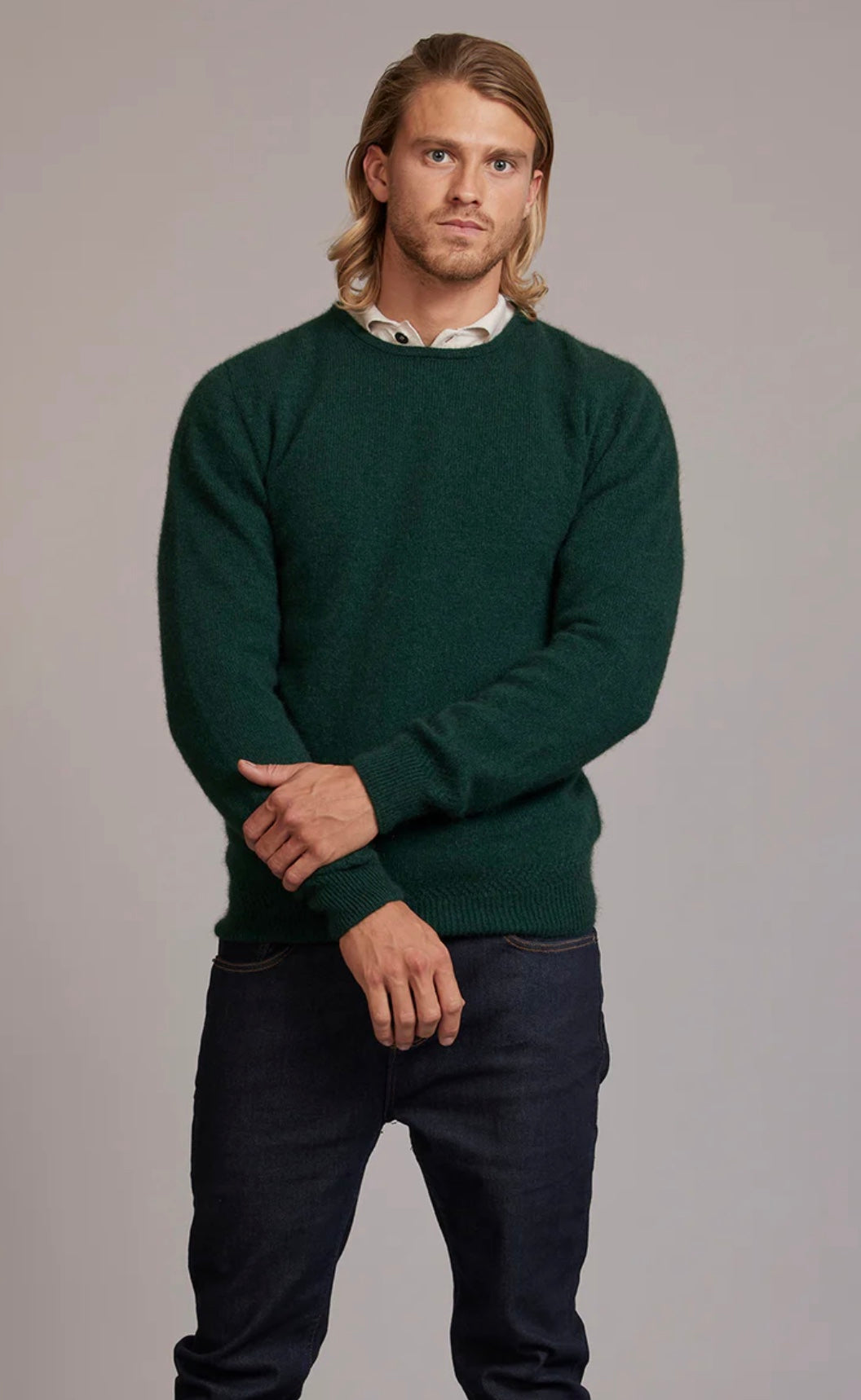 Rack Stitch Crew Neck Jumper