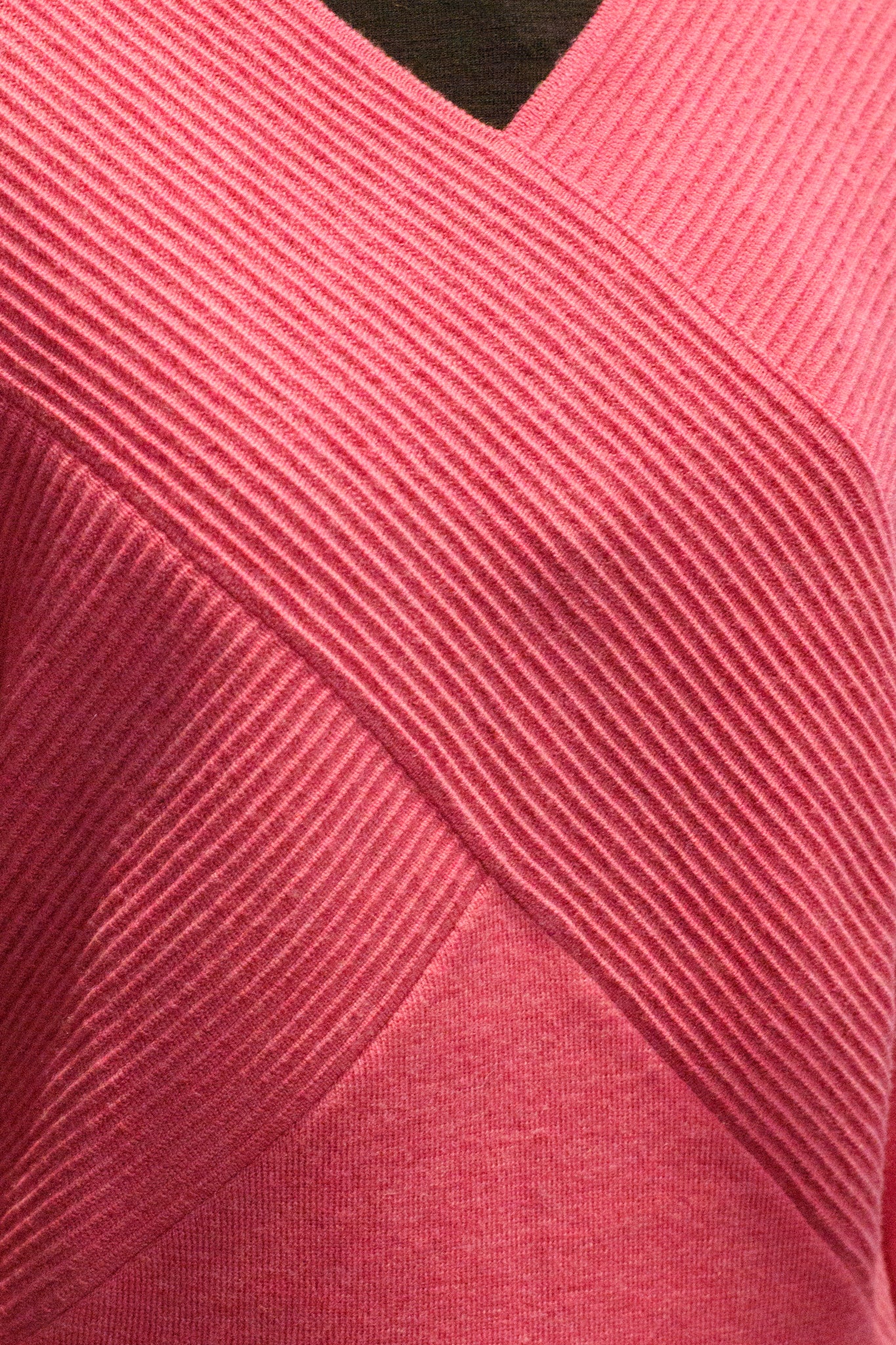 Rib Wrap V Neck Jumper