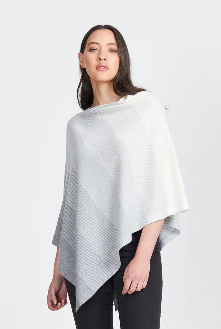 Graduated Stripe Poncho