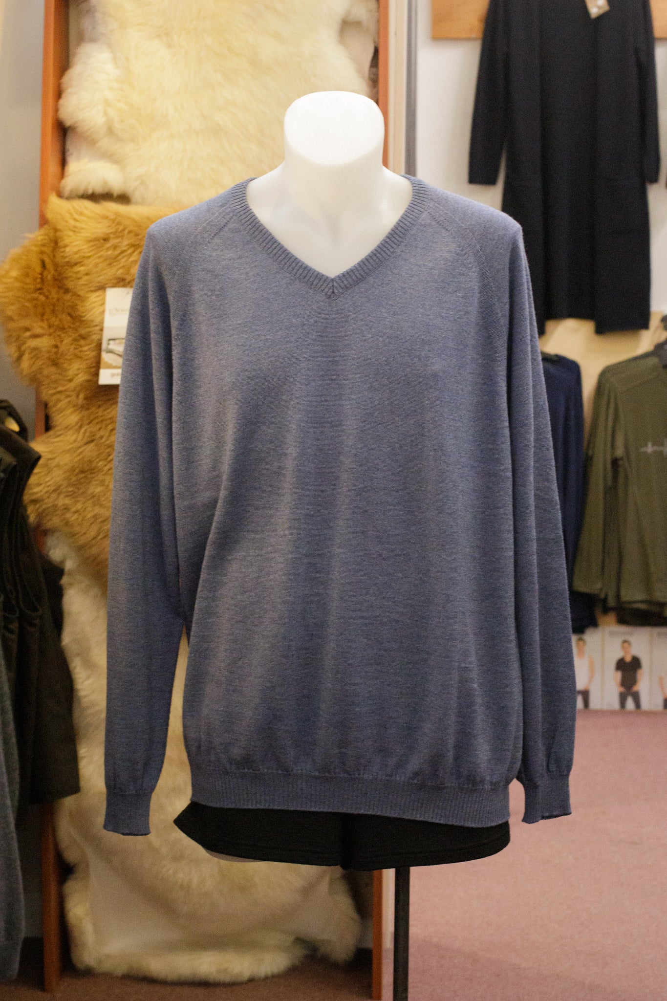 Long Sleeve Raglan V-Neck Sweater