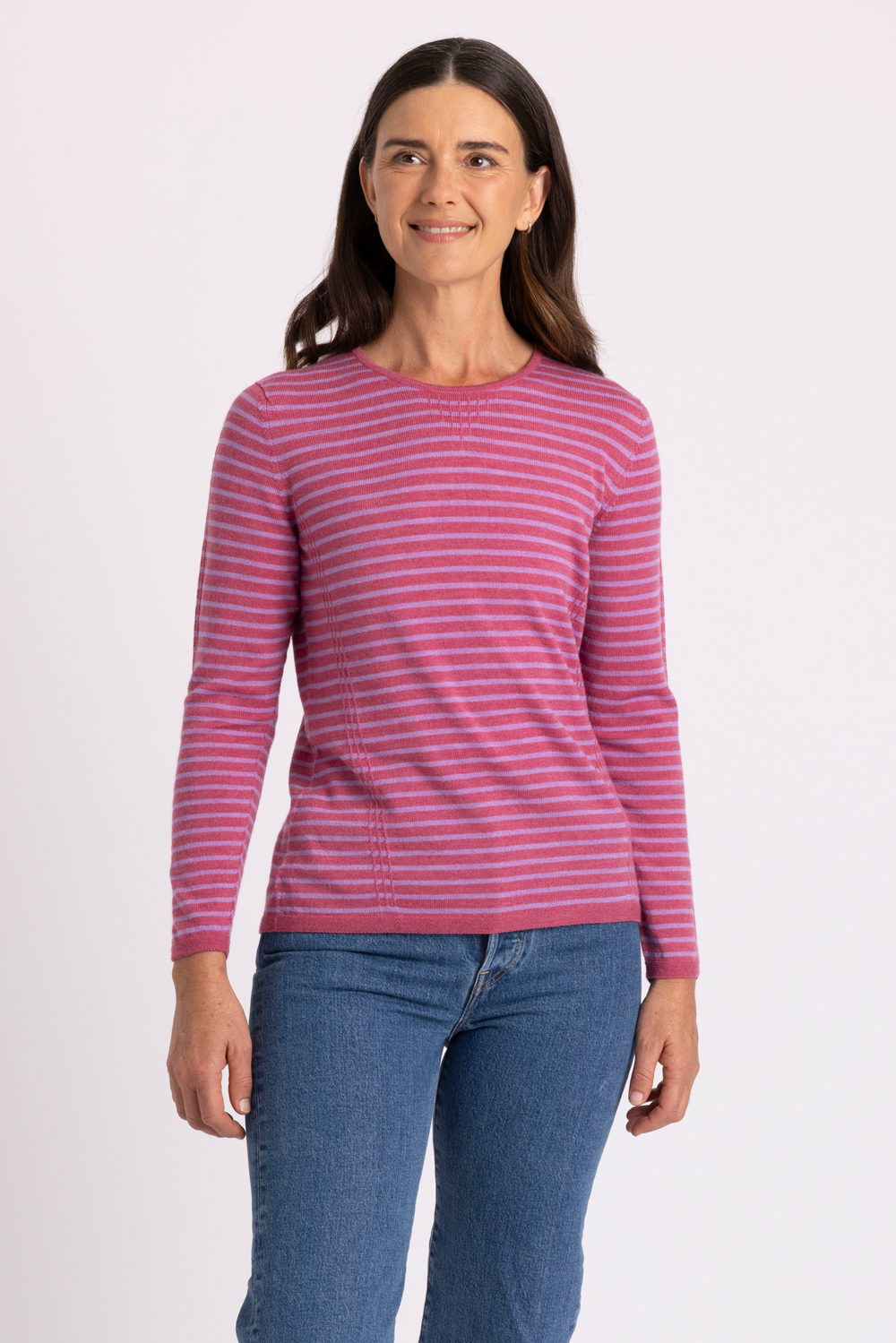 Tuck Stitch Stripe Jumper