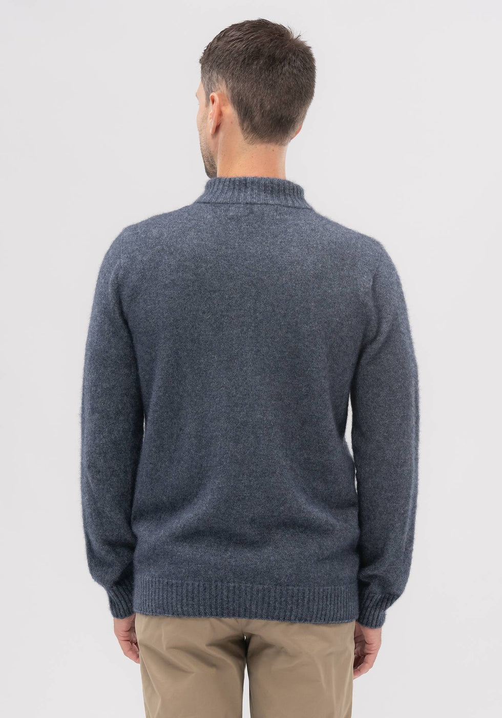 Contrast Half Zip Sweater