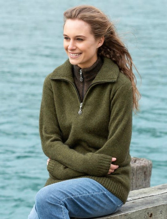 Teak Half Zip Jumper