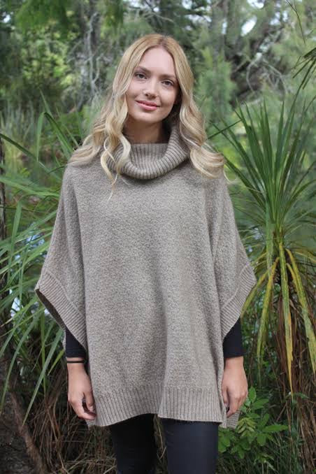 Lush Cowl Neck Poncho