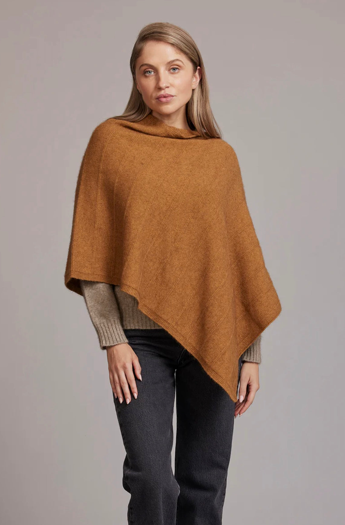 Garter Detail Poncho