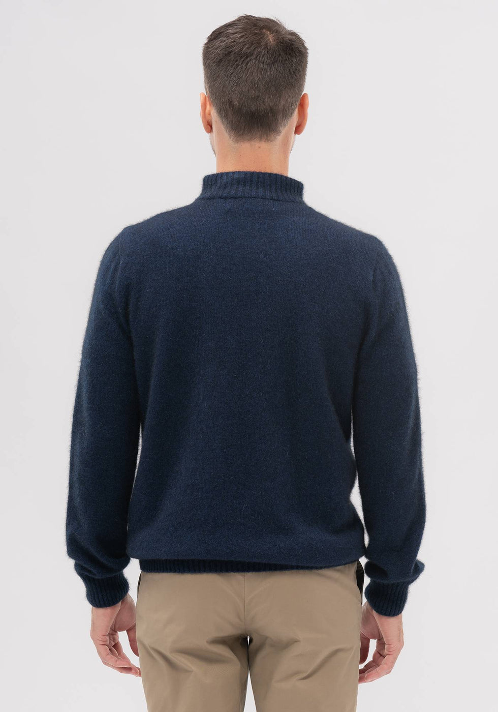 Contrast Half Zip Sweater