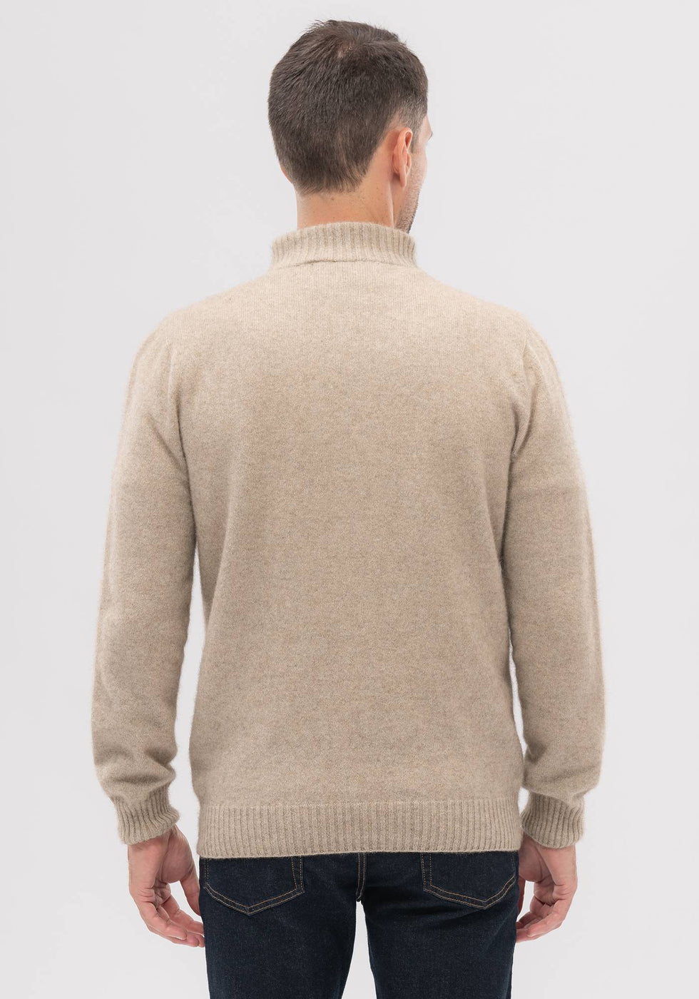 Contrast Half Zip Sweater