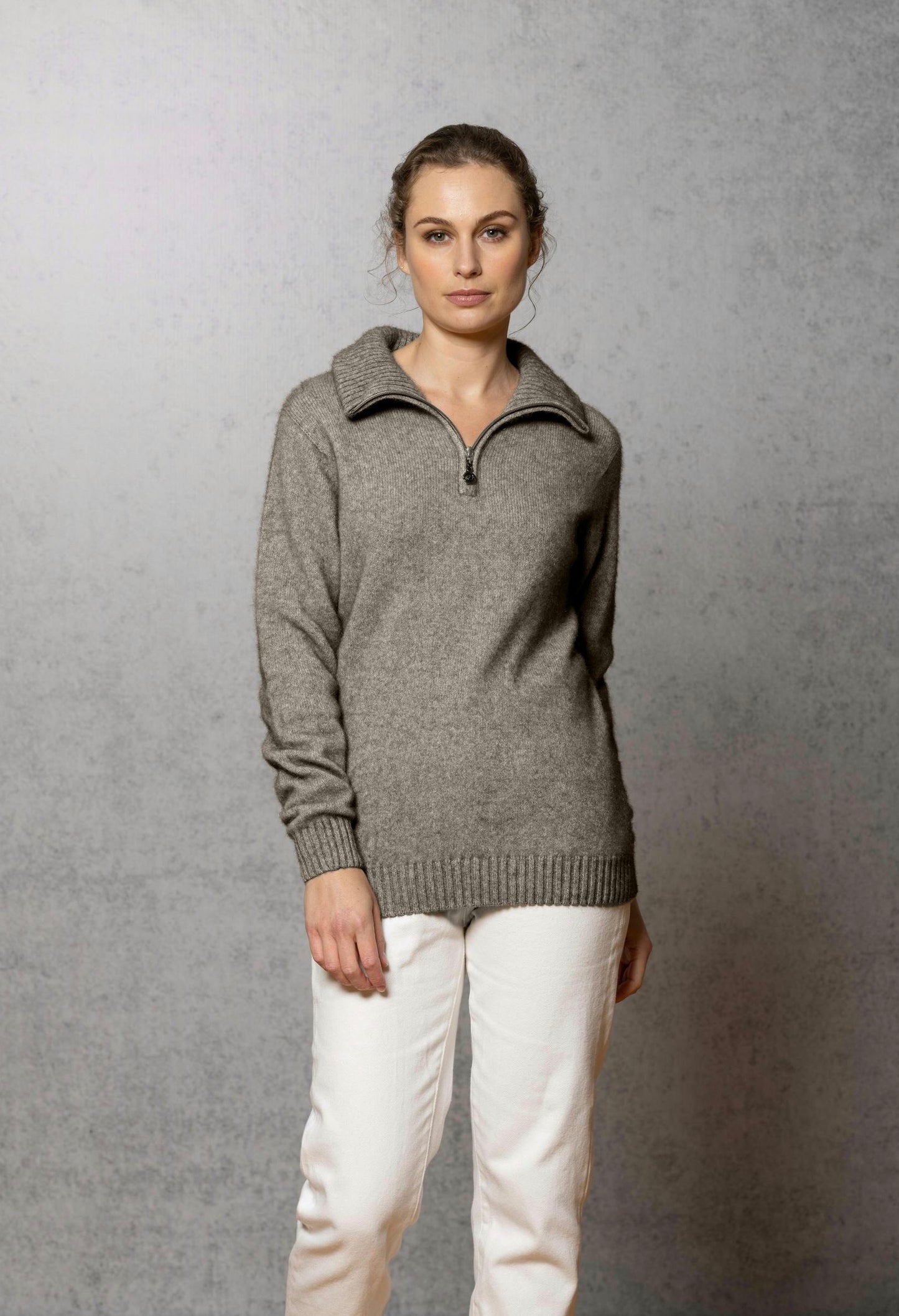 Teak Half Zip Jumper