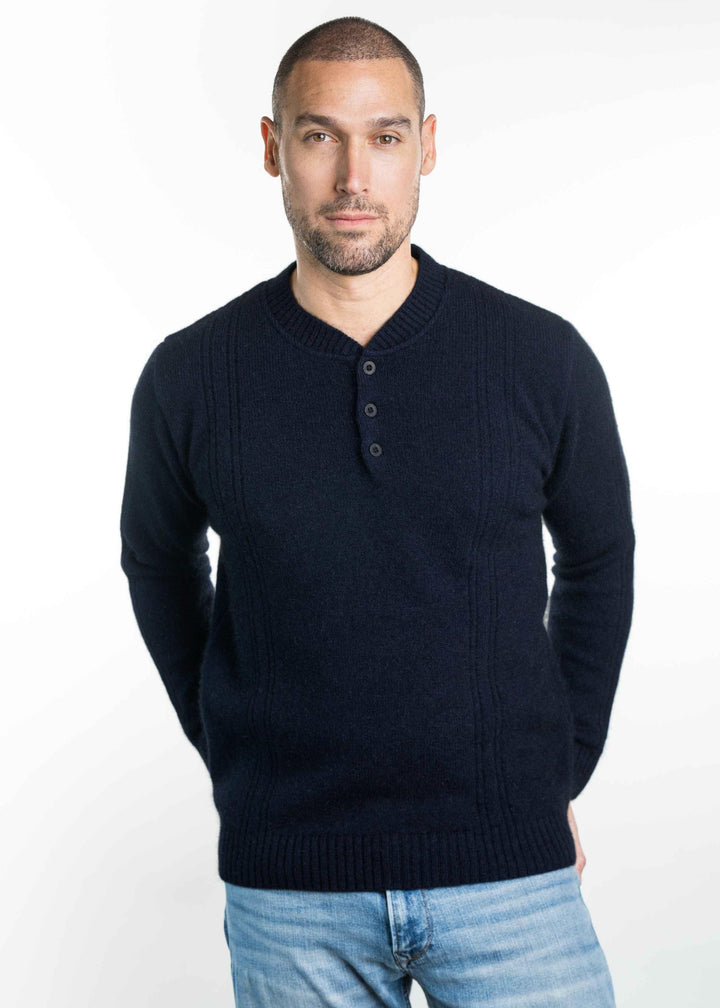 Crew Neck Button Jumper
